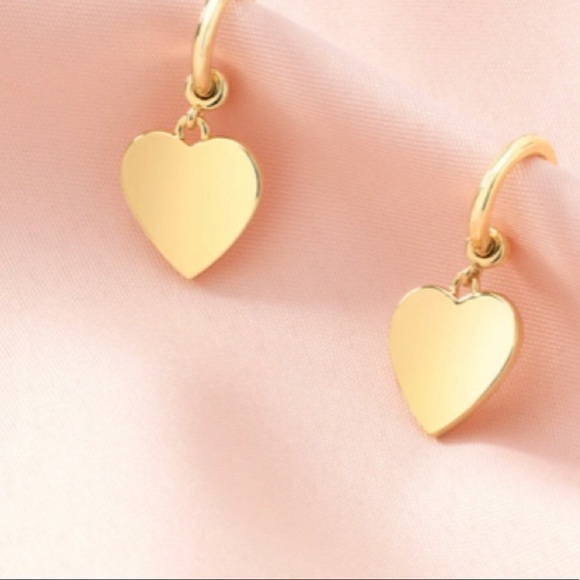 Stella & Dot💕Gold 2 Hearts Beat As 1 Earring Pack - Picture 4 of 7
